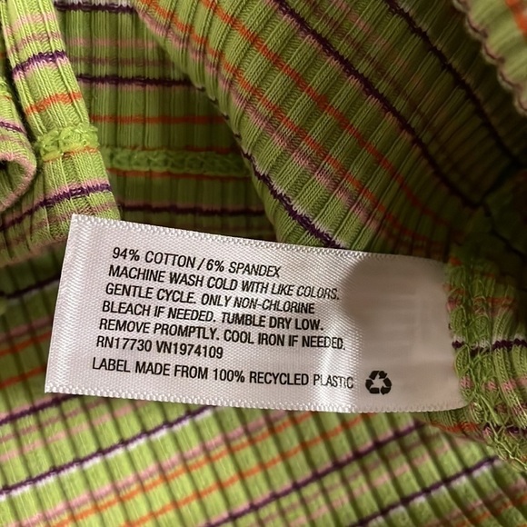 WILD Fable Women’s Multicolor Striped Sleeveless Shirt Dress - Picture 8 of 8